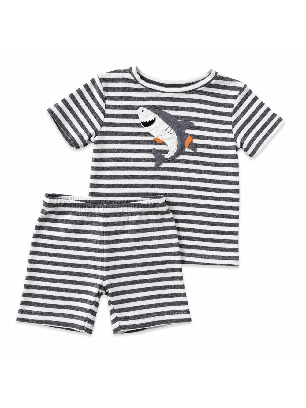 Just One You Shark Pajama Set | Toddler Size 2T Striped Short Sleeve PJs